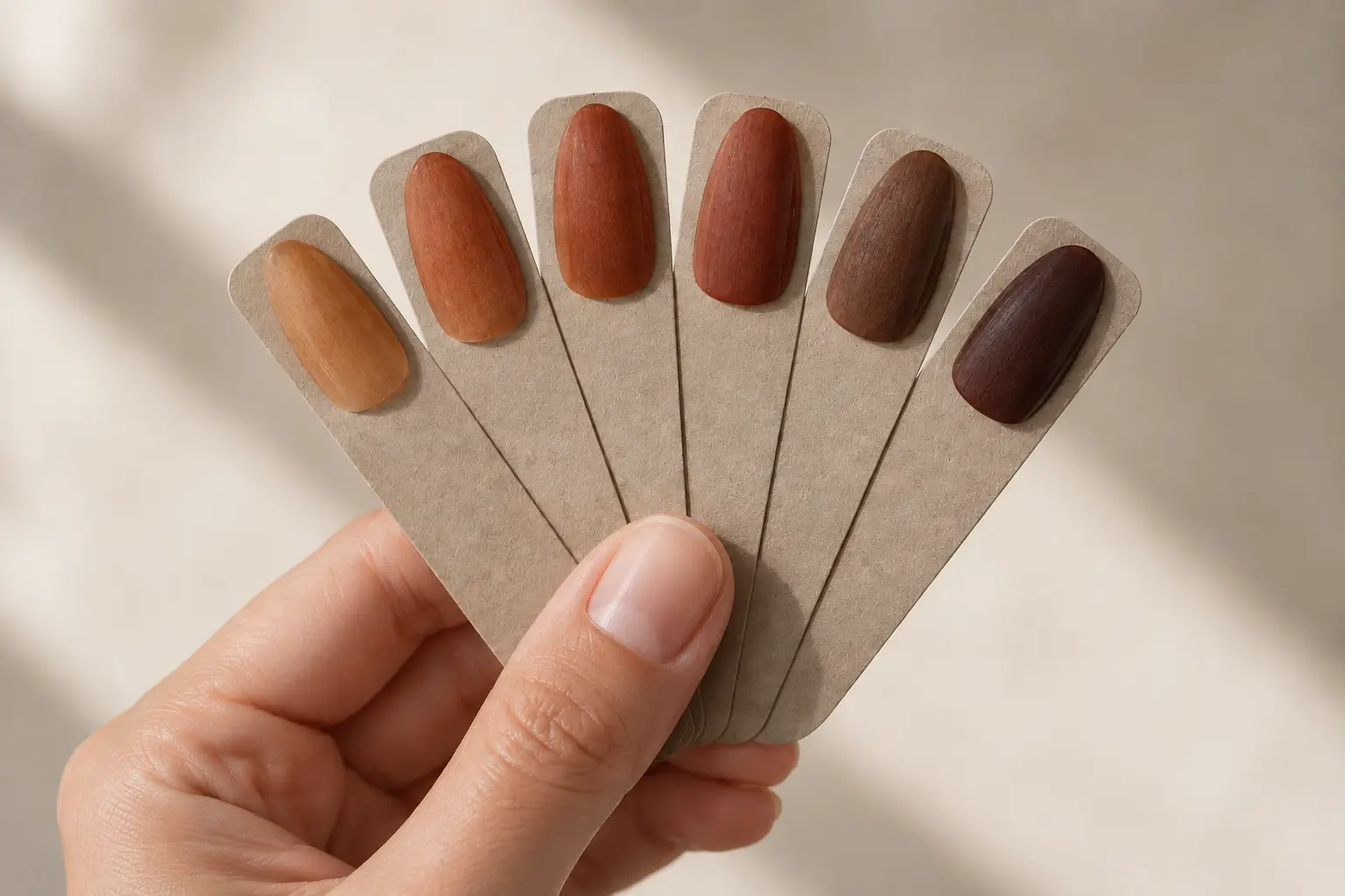 Choix de plusieurs teintes de coloration au henné pour les ongles