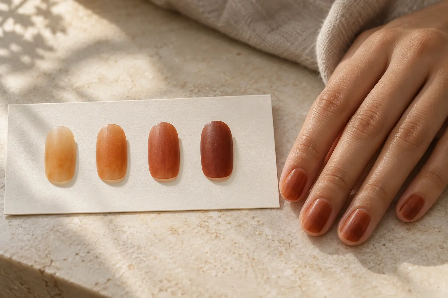 Évolution de la couleur du henné sur les ongles après application
