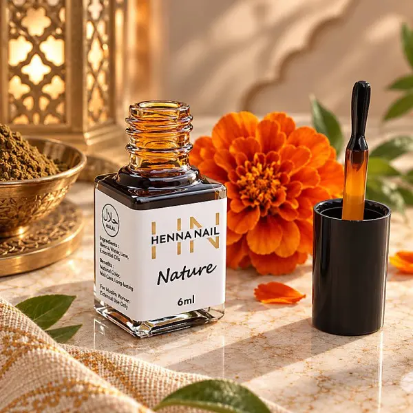 Flacon Henna Nail Naturel, teinte orange clair