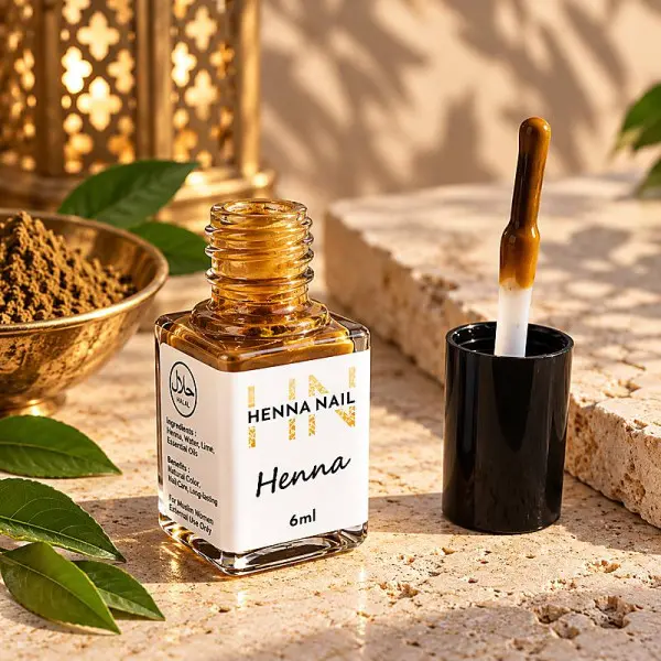 Flacon Henna Nail Henna, teinte orange ardent marronné