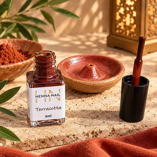 Flacon Henna Nail Terracota, teinte rouge brique