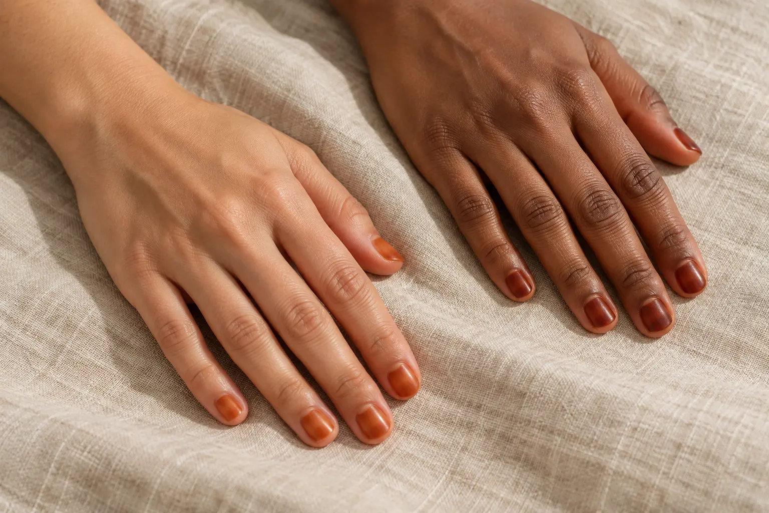 Différences de rendu de couleur du henné selon les ongles et la pose